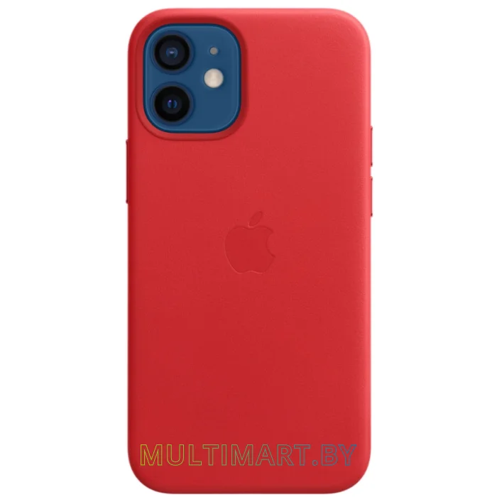 Чехол для телефона Apple MagSafe Leather Case для iPhone 12 mini (алый)